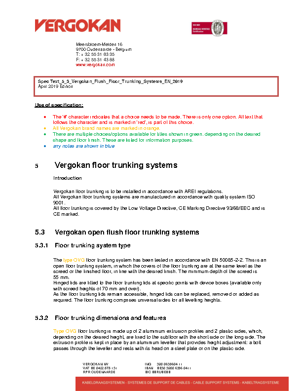 Spec Text_5_3_Vergokan_Flush_Floor_Trunking_Systems_EN_2019